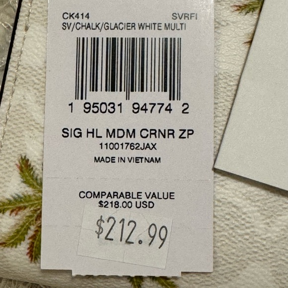 🌴 Brand 🆕 Coach MEDIUM CORNER ZIP WALLET IN SIGNATURE CANVAS WITH HULA PRINT🌴 - Picture 12 of 13